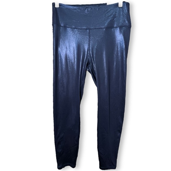 NWT American Eagle Shiny Highest Rise Active Ankle Skinny Leggings Large SHORT - Picture 1 of 8